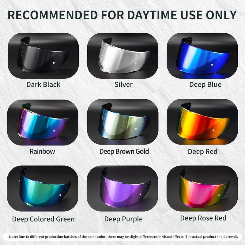 psler درع خوذة أساولت رابد - درع وجه خوذة دراجة نارية بديل لأساولت رابد FF320 FF353 FF328 FF800، أسود داكن - Image 5